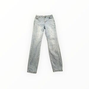 Forever 21 Jeans Womens 12 Blue Light Wash High Rise Straight Leg Denim